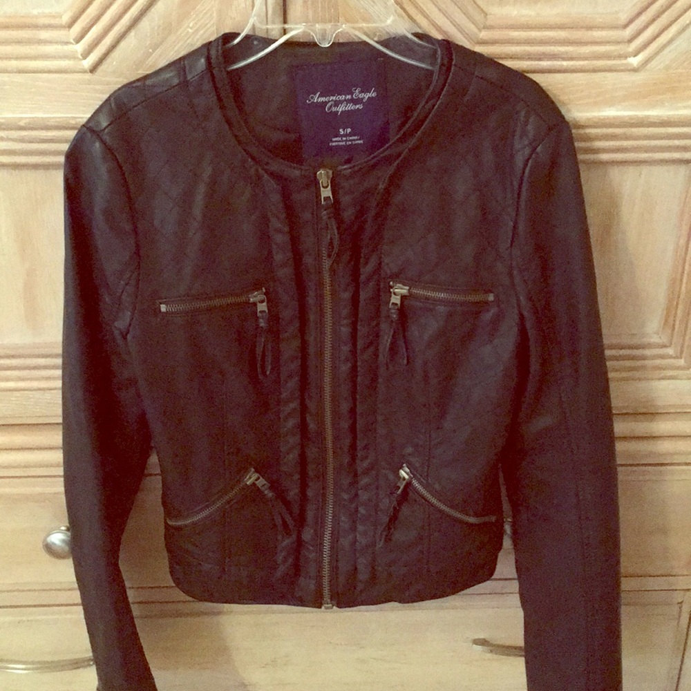 American Eagle pleather jacket💕